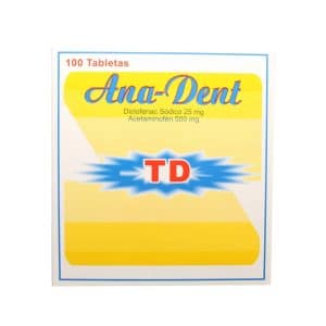 ANA-DENT 100 Tabletas – Alivio para Dolores Dentales e Inflamación