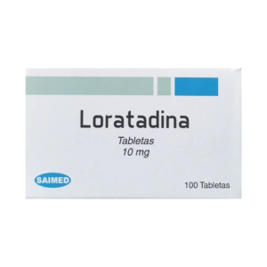 Loratadina 10mg Saimed Tablets - 100 Count for Allergy Relief