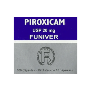 Piroxicam 20mg Funiver - Pain Relief in 100 Capsules